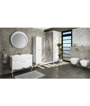 Тумба с Умывальником Veronis Sofya 100 White-Silver VE-TSOFYAW100