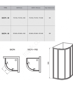 Душовий куточок Ravak Supernova SKCP4-90 3117010011