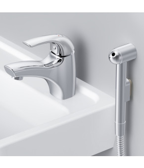 Смеситель для раковины с гигиеническим душем AM.PM Sense F7503000