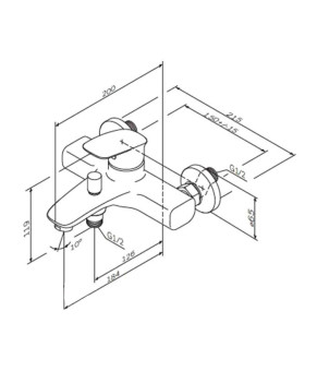 Смеситель для ванны AM.PM Spirit 2.1 F71A10000