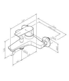 Смеситель для ванны AM.PM Gem F90E10000