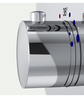 Смеситель для ванны и душа с термостатом, монтируемый в стену AM.PM Inspire V2.0 F50A75700