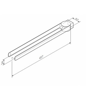 Двойная вешалка-вертушка для полотенец, 40 см AM.PM Inspire 2.0 A50A32600
