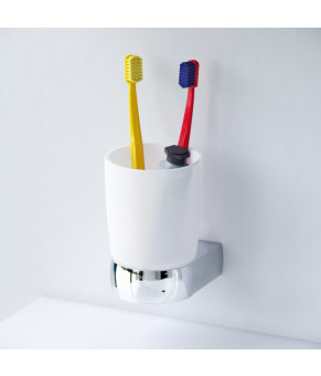 Стеклянный стакан с настенным держателем AM.PM Sensation A3034300