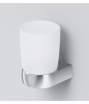 Стеклянный стакан с настенным держателем AM.PM Sensation A3034300