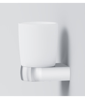 Стеклянный стакан с настенным держателем AM.PM Sensation A3034300