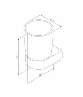 Стеклянный стакан с настенным держателем AM.PM Sensation A3034300