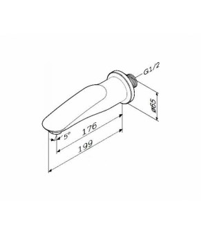 Излив на ванну AM.PM Sensation F3070000