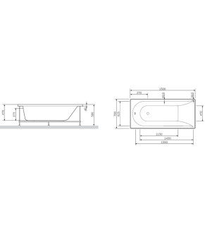 Ванна акриловая 150x70 см AM.PM Spirit W72A-150-070W-A2