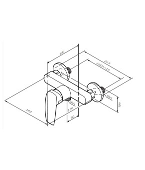 Смеситель для душа AM.PM Tender F45A20000