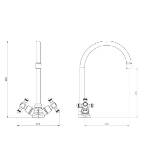 Смеситель для кухни Damixa Retro 230000000