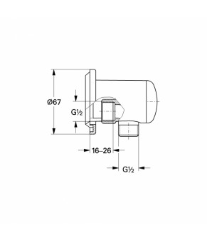 Подключение для шланга Grohe Relexa 28673000