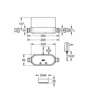 Интеллектуальный контроллер воды с датчиками Grohe Sense Kit 22502LN0