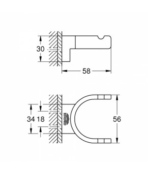 Крючок Grohe Selection 41049000