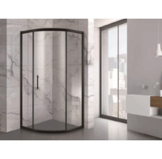 купить недорого Душевая кабина ASIGNATURA Altea 90*90 б/п, проф. черн. мат., стекло прозр.(6мм), раздвижная 29020802