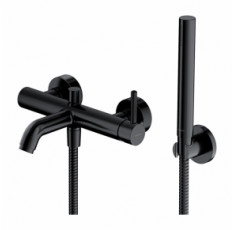 купить недорого Смеситель для ванны с душевым комплектом Omnires Y black (Y1231BL)