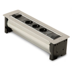 купити недорого Вращающийся блок ASA Versaturn 3х220В + USB тип А + С нержавеющая сталь 060.24F.00033