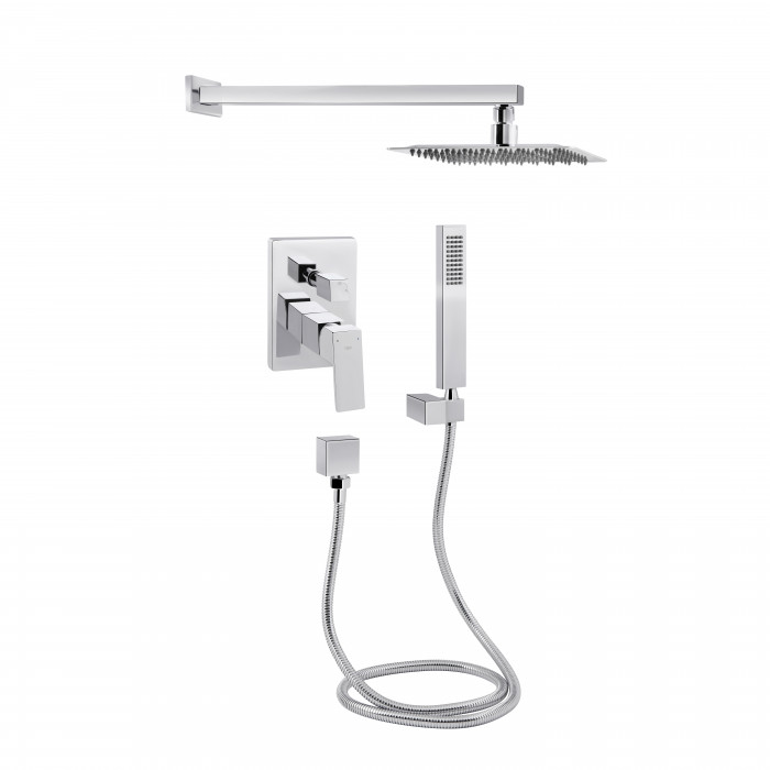 Душевая система Qtap Aquarius скрытого монтажа на 2 потребителя (QTAQA64103NGC Chrome) SD00047509