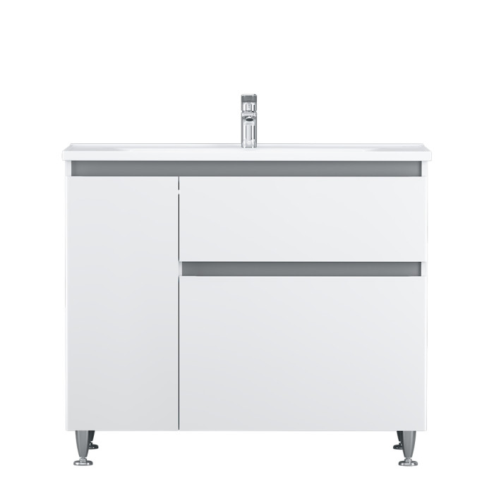 Тумба с раковиной напольная левая 100 см AM.PM X-Joy M85-FSL10026-WC10026WG38