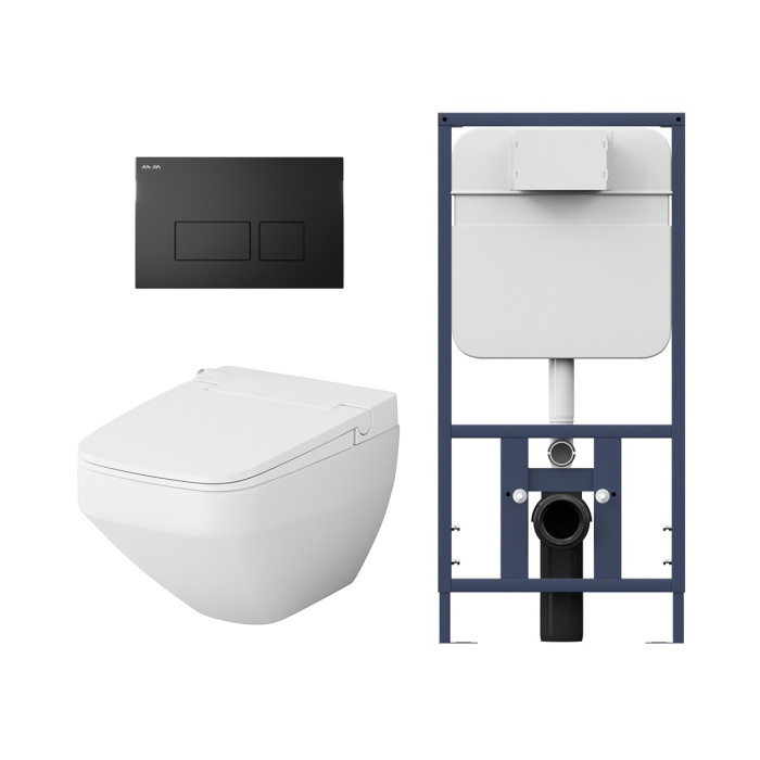 Комплект: підвісний унітаз з інсталяцією AM.Pm Inspire 2.0 CCC50A1700SC + I012705 + I050138