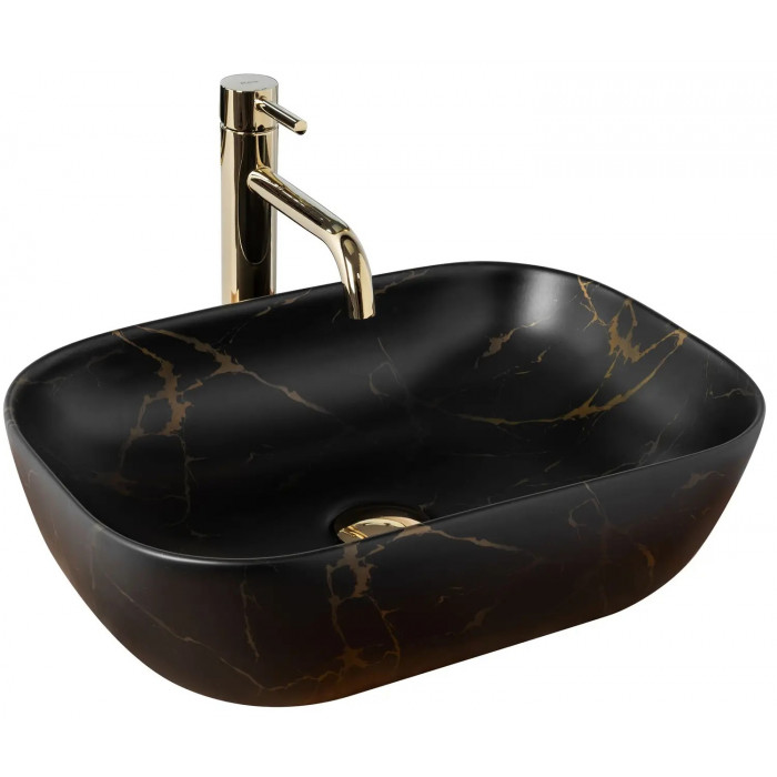 Раковина Rea Belinda black marble matt REA-U8908