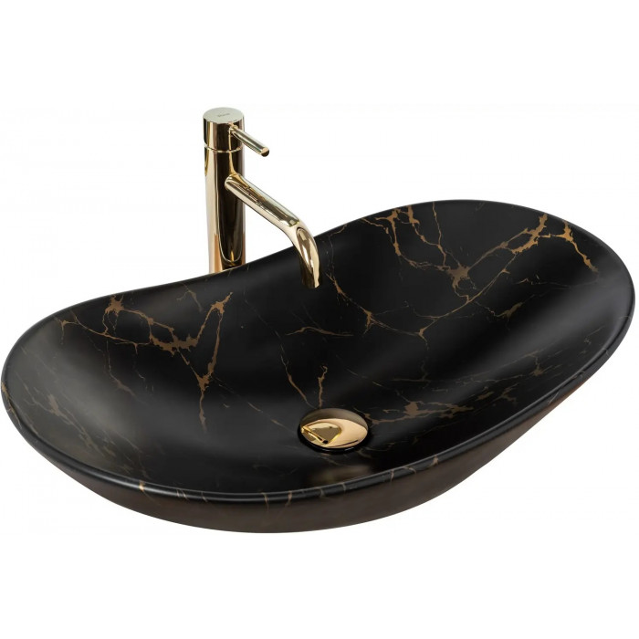 Раковина Rea Royal 60 marble black matt REA-U7478
