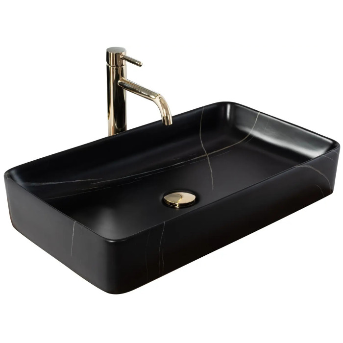 Раковина Rea Denis black stone matt REA-U6510