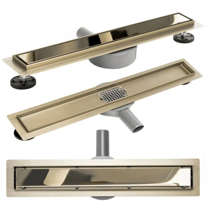 Душевой трап Rea Neo&Pure 800 N Pro Mirror L.gold REA-G5601