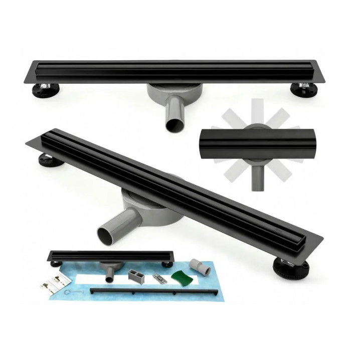 Душевой трап Rea Neo Slim Pro-700 Black REA-G8901