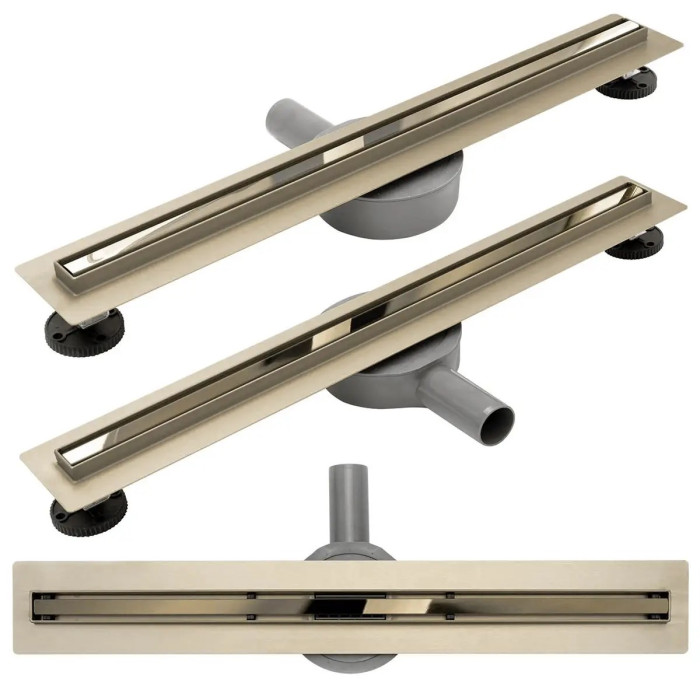 Душевой трап Rea Neo Slim L.gold Mirror Pro 800 REA-G5604
