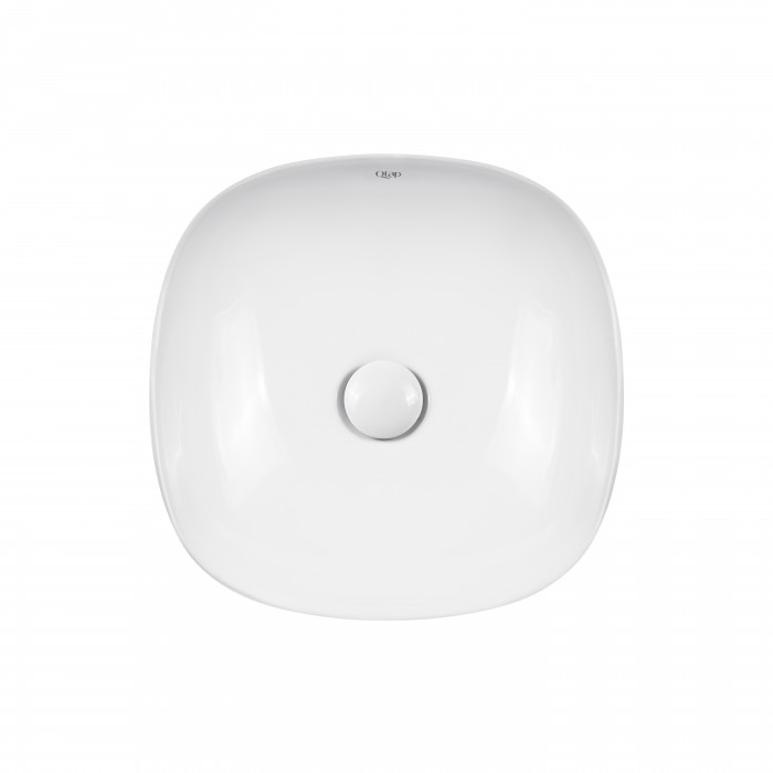 Раковина-чаша Qtap Kolibri 370х370х120 White з донним клапаном QT10118037FW