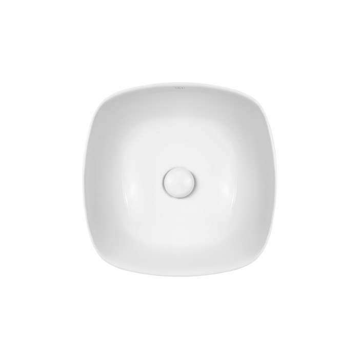 Раковина-чаша Qtap Kolibri 400х400х140 White з донним клапаном QT10117040TW