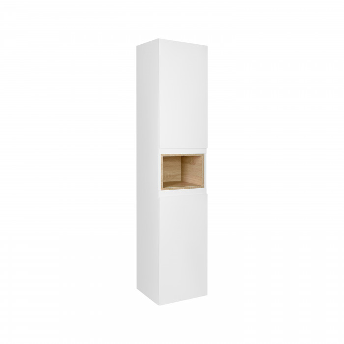 Пенал подвесной Qtap Robin 350х1650х316 White/Whitish oak QT1376PN1651LWWO