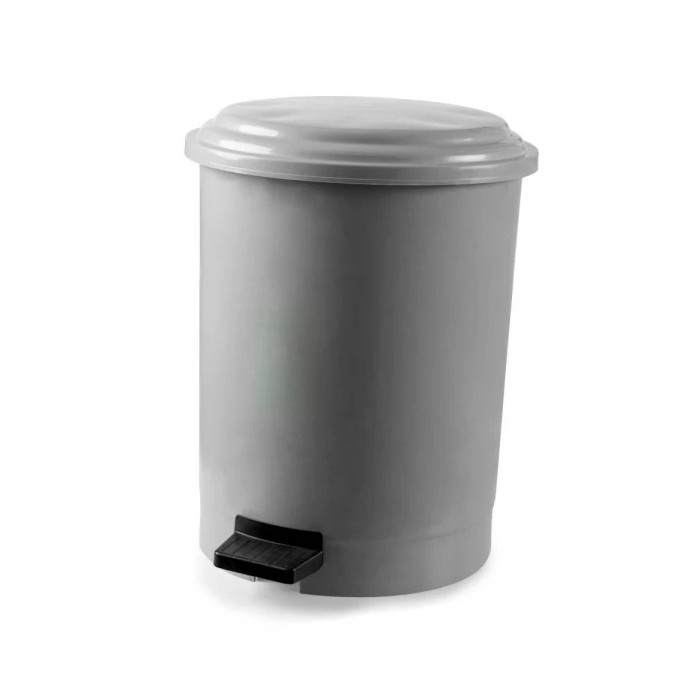 Кошик для сміття з педаллю сірий пластик 50л Afacan plastik PK-50 101