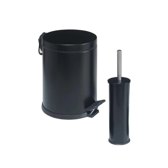 Набор для ванной металл чёрный (корзина 3л + щётка микро) EFORMETAL 475S