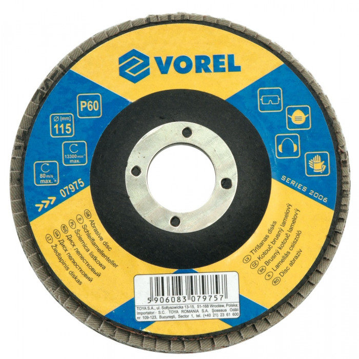 Коло шліфувальне пелюсткове Vorel P120 125 мм 07988