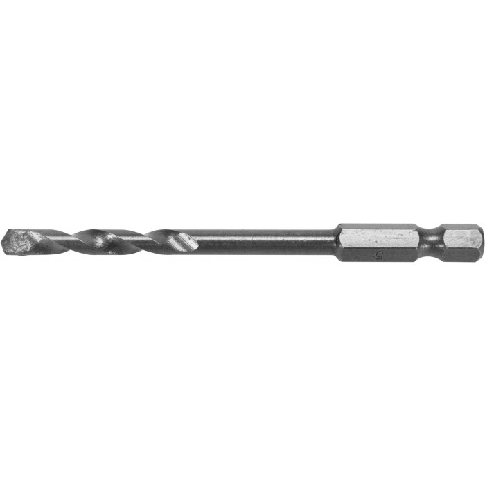 Сверло универсальное Sthor с шестигранным хвостовиком 1/4" 5х85/35 мм YG6X 21684