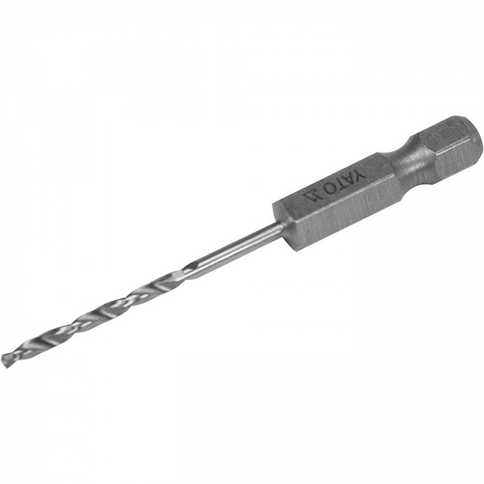Сверло по металлу Yato 2х57/26 мм HEX-1/4" HSS 6542 для нержавеющей конструктивной легированной стали YT-44861