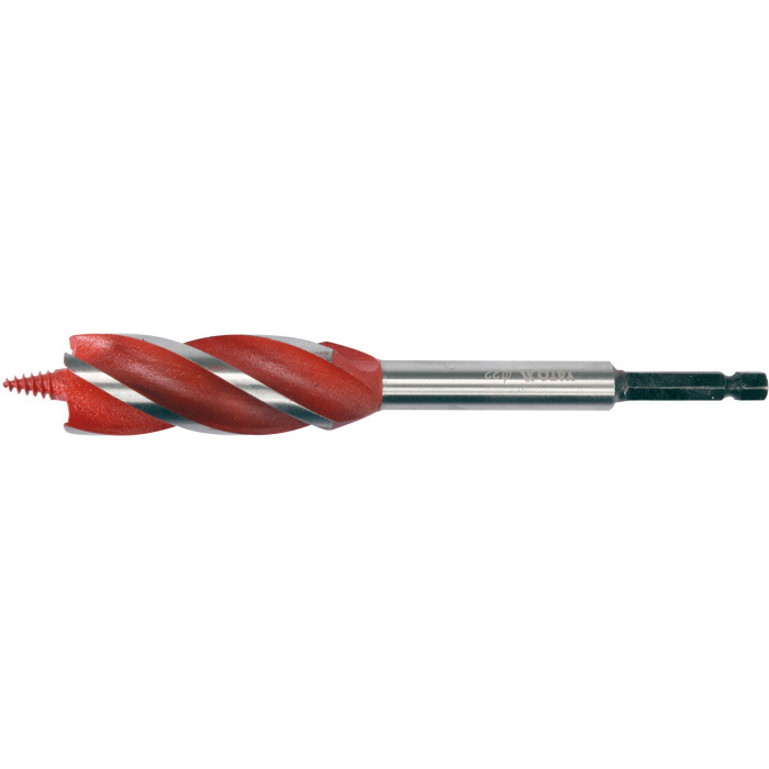 Сверло по дереву Yato 22х165 мм HEX-1/4" HRC 40-45 с 4 режущими кромкам YT-44686