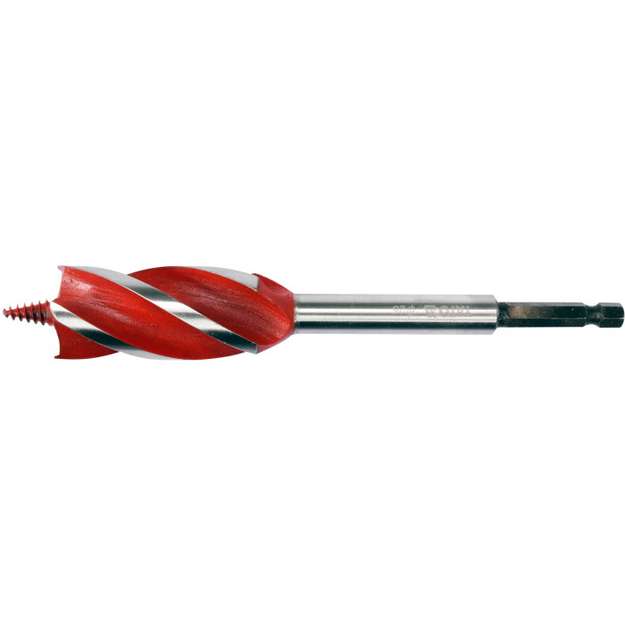 Сверло по дереву Yato 25х165 мм HEX-1/4" HRC 40-45 с 4 режущими кромкам YT-44687
