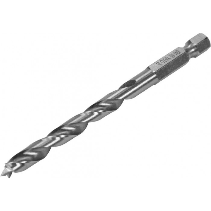 Сверло по дереву спиральное Yato ø6х90/55 мм HEX 1/4" HSS 4241 YT-33863