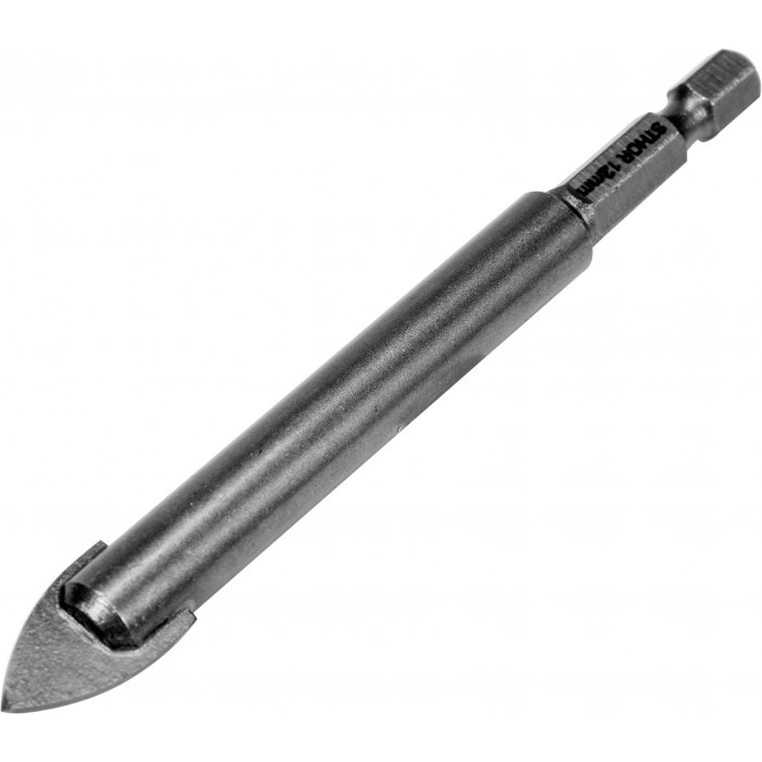 Сверло по стеклу и керамике Sthor 12х100 мм HEX-1/4" YG6X 21706