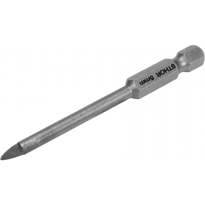 Сверло по стеклу и керамике Sthor 5х70 мм HEX-1/4" YG6X 21702
