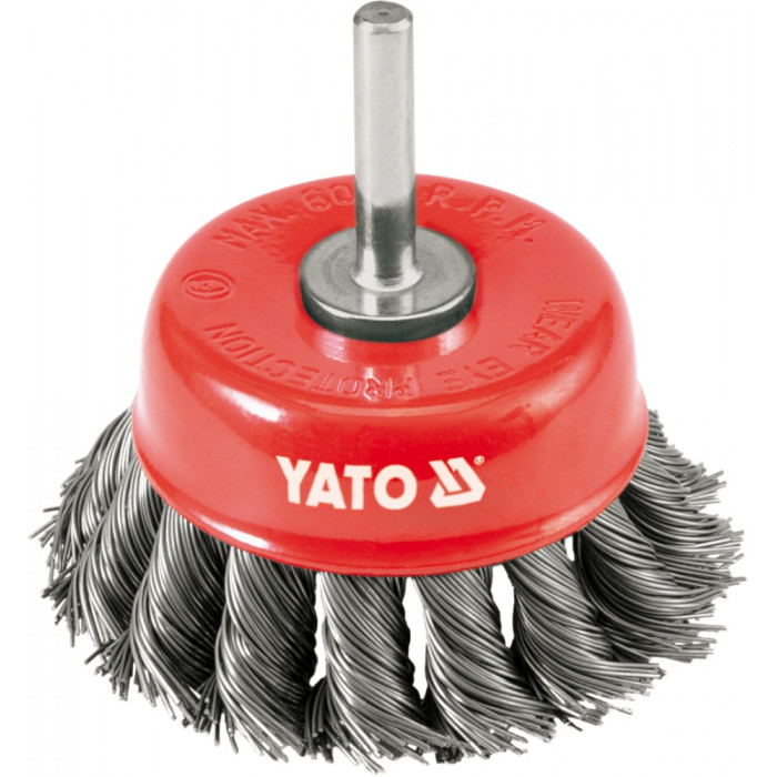 Щітка-крацювання зі стрижнем Yato ø75 мм YT-4752