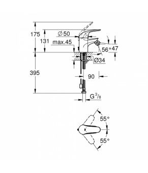Смеситель для биде Grohe Euroeco 32882000