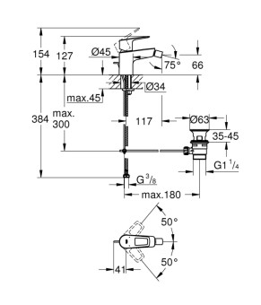 Смеситель для биде Grohe BauLoop New 23338001