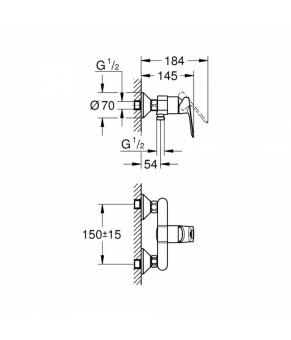 Смеситель для душа Grohe BauLoop 23634000