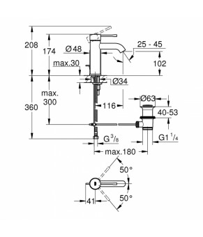 Смеситель для раковины Grohe Essence 23589001