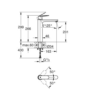 Смеситель для раковины Grohe Eurosmart Cosmopolitan XL-size 23921000