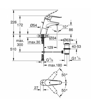 Смеситель для раковины Grohe Euroeco Special 32766000